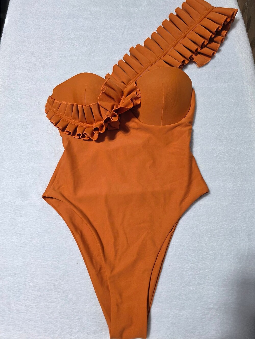 Andrea Iyamah Nisi One Piece Swimsuit in Orange Sz S - Picture 2 of 8